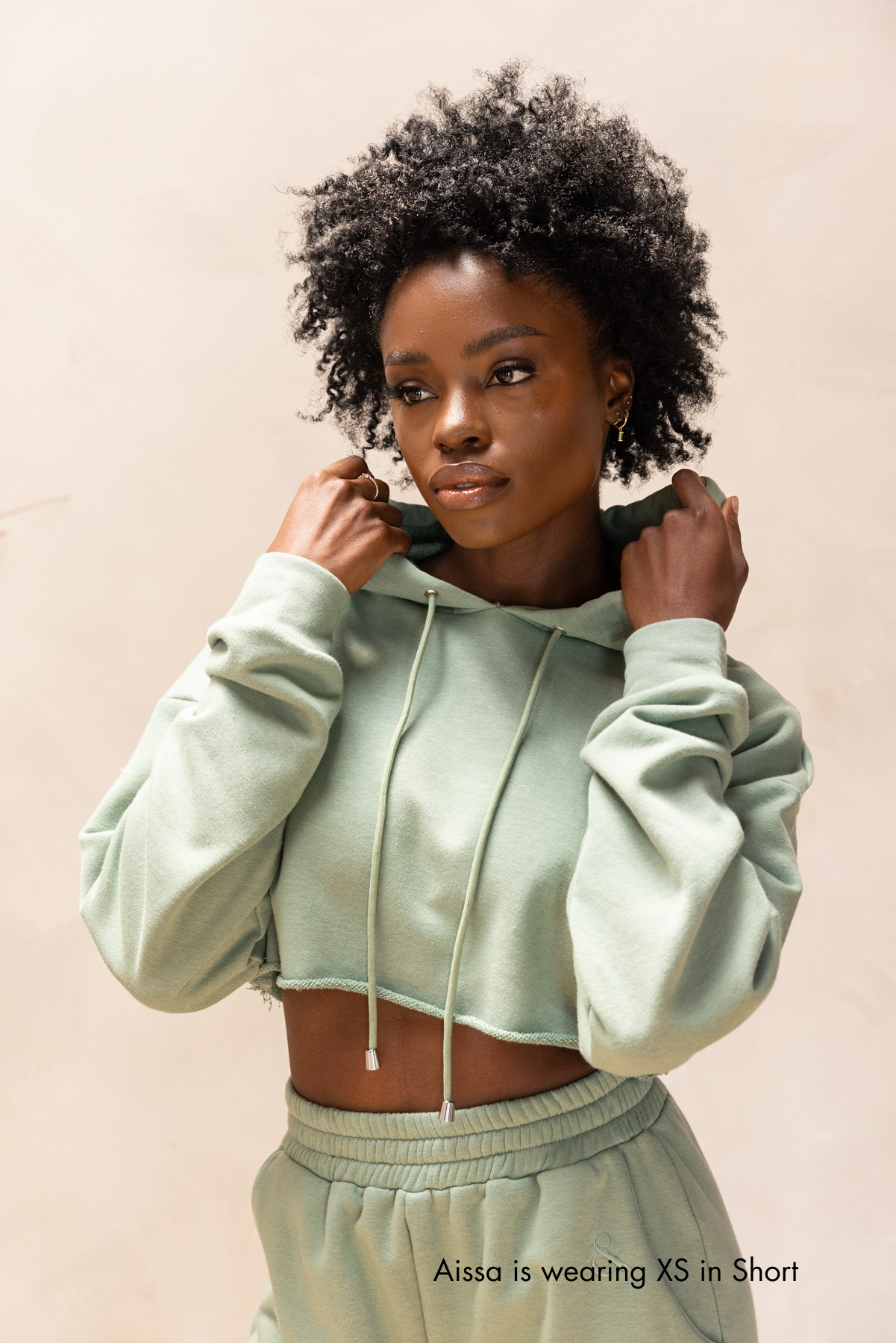 Cropped sweat hoodie best sale